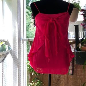 adjustable spaghetti strap tie front top size 4